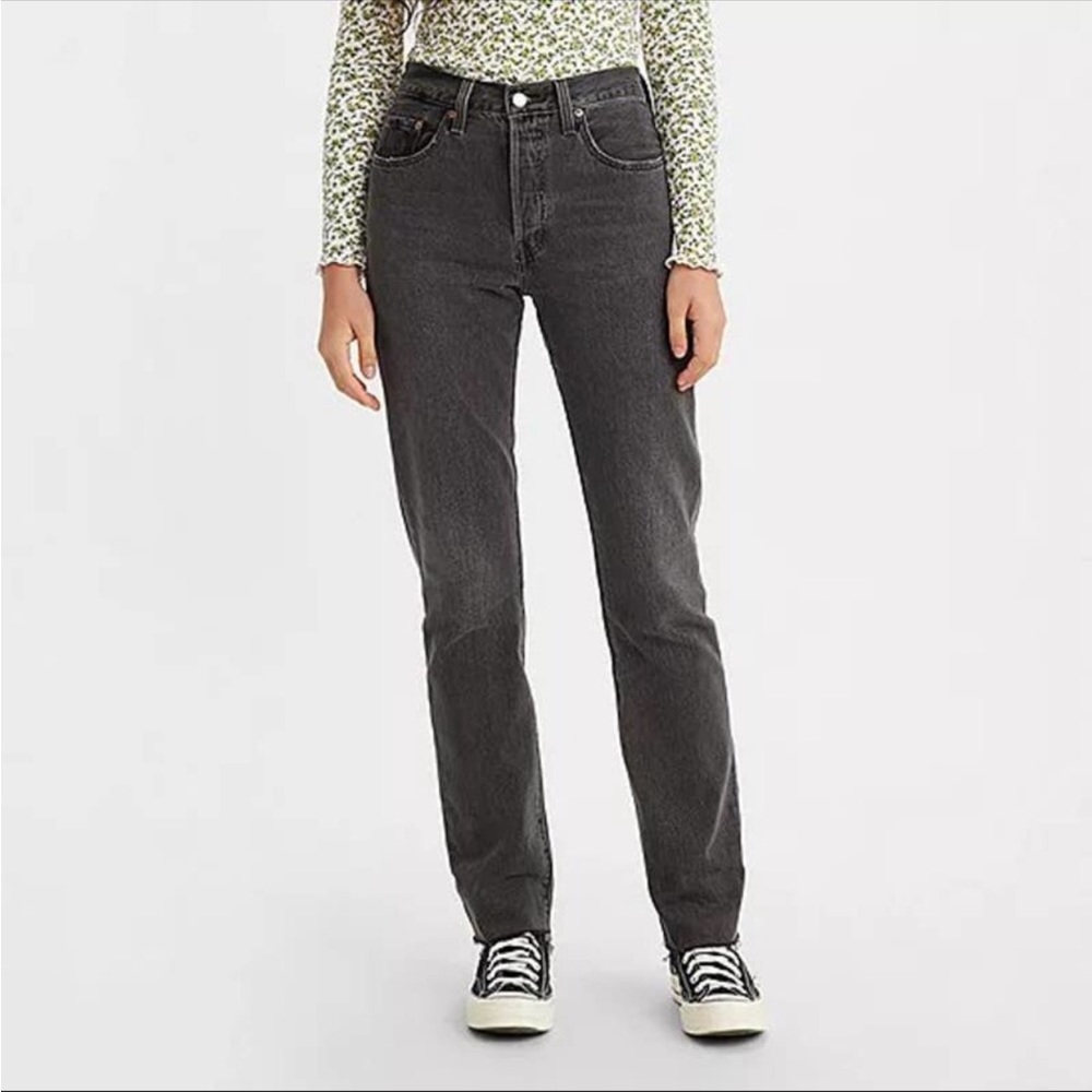 Levi’s 501 Jeans High Rise 100% Cotton straight leg 31 x 30 Faded Black wash - Picture 3 of 16